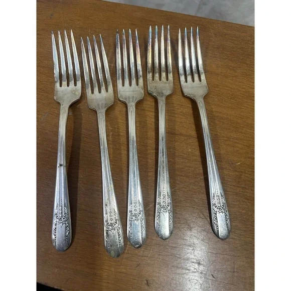 VTG WM. Rogers Mfg Co. Extra Plate 37 Piece Silverware Set in Box